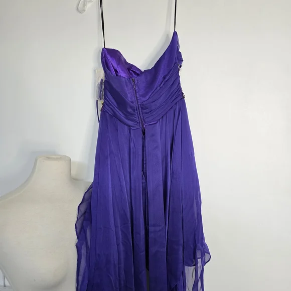 elegant purple cocktail dresses Plaid Babydoll Tulle Dress M Mocha by Lane 201